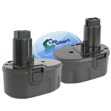 

2-Pack UpStart Battery DeWalt DW966K Battery - Replacement DeWalt 14.4V Battery (1300mAh NICD)