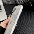 thumbnail image 4 of For iPhone 17 Pro Max Crystal Clear Case Compatible with MagSafe Hard PC Phone Cover - Transparent B, 4 of 5