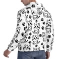 thumbnail image 3 of Hoodies for Men - Sketch Cartoon Cat and Cat Paw Long Sleeve Comfrt Men'S Fashion Hoodies & Sweatshirts, Sweatshirts for Men Hoodies Pullover Clothing Clothes with Pouch, 3 of 7