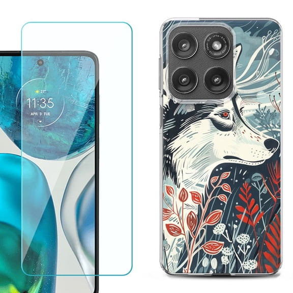 Shockproof Phone Case for Motorola Moto Edge 2026, by OneToughShield - Calm Husky