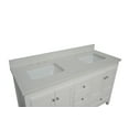 thumbnail image 6 of Abbey 60" Double Bathroom Vanity with White Cabinet and Quartz Top, 6 of 7