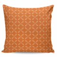 thumbnail image 2 of Orange Morocco Throw Pillow Covers, Soft Pillowcases with Invisible Zipper, Geometric Leaf Diamond Lattice Abstract Decorative Square Pillow Cushion Covers for Living Room Couch Sofa Bed 18x18 Inches, 2 of 8