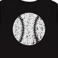 thumbnail image 4 of Inktastic Distressed Baseball in White Boys or Girls Long Sleeve Toddler T-Shirt, 4 of 5