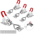 thumbnail image 1 of 4pcs 4001 Toggle Latch Clamp with Lock Hole – 304 Stainless Steel Heavy Duty Latch, 400Lbs Holding Capacity, Adjustable Quick Release Pull Latch, 1 of 6