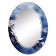 thumbnail image 2 of Designart "Mysterious Depths Beach Photo II" Floral & Botanical Round Wall Mirror - Floral Oval Printed Decorative Oversized Mirror - Multiple Color Options, 2 of 4