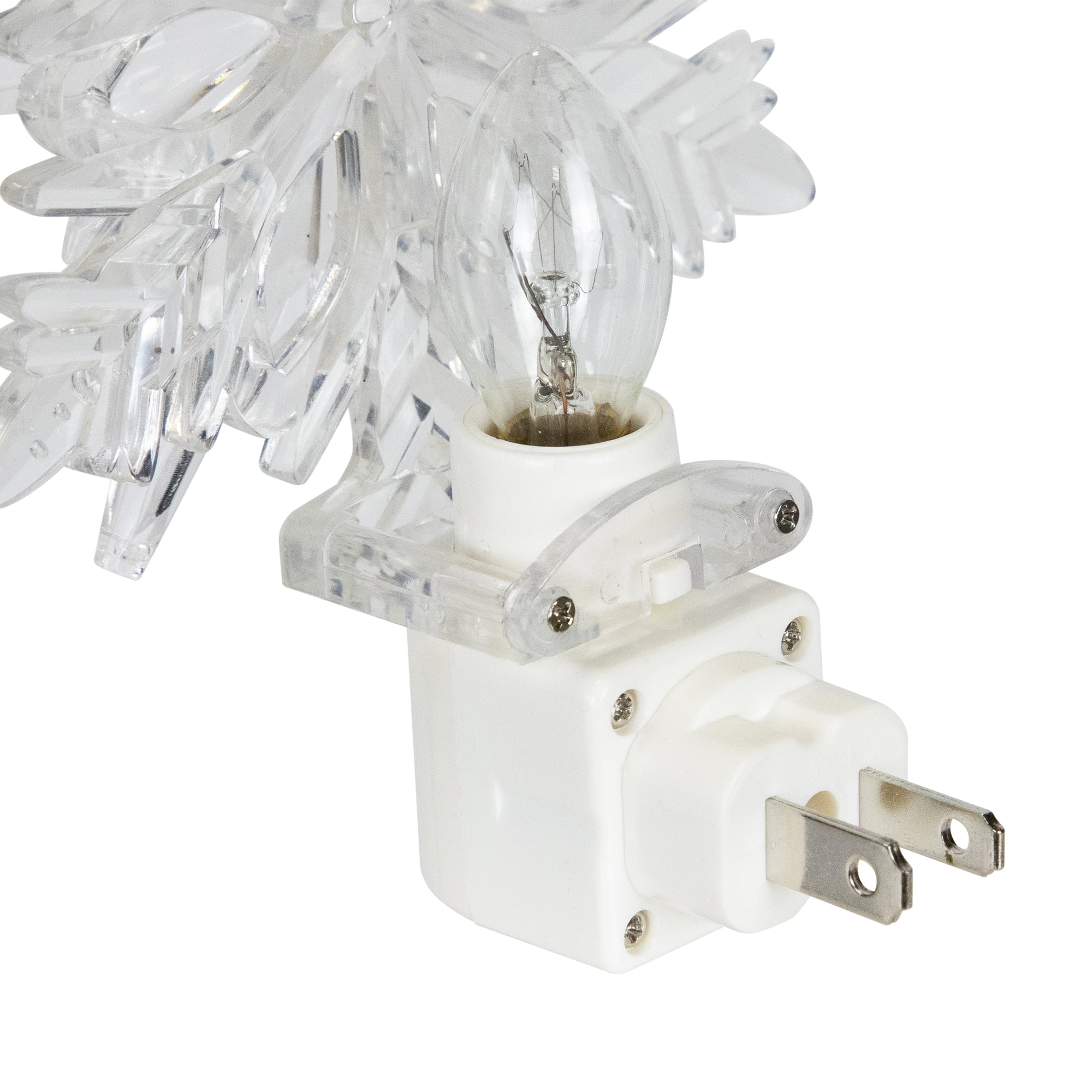 Northlight 3D Snowflake Christmas Night Light - 6" - Clear