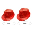 thumbnail image 6 of UDIYO Western Sequin Fedora Hat Glitter Sequin Hat Solid Color Dance Hat Retro Disco Cap Unisex Costume Cap for Women Men Party Props Supplies, 6 of 8