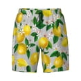 thumbnail image 4 of Lsque Mens Swim Trunks Lemon Seamless Pattern Oil Painting Effect Pattern - Bathing Suit Compression Liner - Beach Swim Shorts Swimwear - (S-3XL) - Stretch Quick Dry -Small, 4 of 9