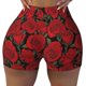 thumbnail image 2 of Fotbe Rose Flowers Shorts Sin Costuras – Shorts Deportivos de Cintura Alta para Mujer, Elásticos para Gimnasio, Yoga, Running o Ciclismo-Medium, 2 of 8