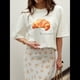 thumbnail image 4 of Camiseta Holgada de Corta con Estampado de para Mujer XXL, 4 of 10