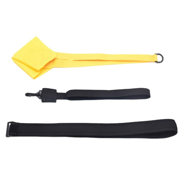 Dispositivo de entrenamiento de natación con paracaídas de resistencia para niños. 30cm Amarillo