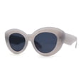 thumbnail image 3 of Womens Mod Super Nerdy Thick Cat Eye Plastic Sunglasses Slate Black, 3 of 4