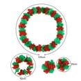 thumbnail image 5 of sunsanly Hawaiian Leis Set Red Green Luau Wreath Garland Hawaii Leis Flower Headpiece Necklace Bracelet Set for Summer Beach Luau Party, 5 of 7