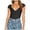 Black, variant on Yuhangmm Womens T Shirts, Elegant Women's V Neck T Shirt Solid Color Figure Hugging Casual Top Tatte Top White S