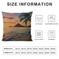 thumbnail image 5 of BANET Throw Pillow Cushion Cover, at Lanikai Beach Hawaii Colorful Sky Wavy Ocean Surface Scene, Decorative Square Accent Pillow Case 18x18in, 5 of 5