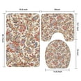thumbnail image 3 of Beige Floral and Paisley Pattern Bathroom Rugs Sets 3 Piece,Toilet Cover Set,Absorbent Non Slip Bathroom Mats Sets with U-Shaped Contour Rug Toilet Rug Set, 3 of 5