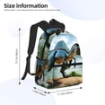 thumbnail image 3 of Daiia Lake Forest Dinosaur A School Backpack for Men Women, Unisex Large Waterproof Bookbag Schoolbag Casual Daypack for High School/College/Teens/Travel/Work Black, 3 of 8