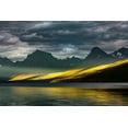 thumbnail image 2 of Jones, Adam 24x17 Black Ornate Wood Framed with Double Matting Museum Art Print Titled - Lake McDonald at sunset in summer-Glacier National Park-Montana, 2 of 4
