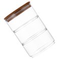 thumbnail image 3 of Sold 1 set of Glass Jars with Bamboo Lid Glass Food Storage Holder Dessert Bowl Salad Bowls, 3 of 6
