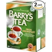 Barry's Irish Breakfast Tea 40 count box 2 pack (80 Count) Imported from Ireland