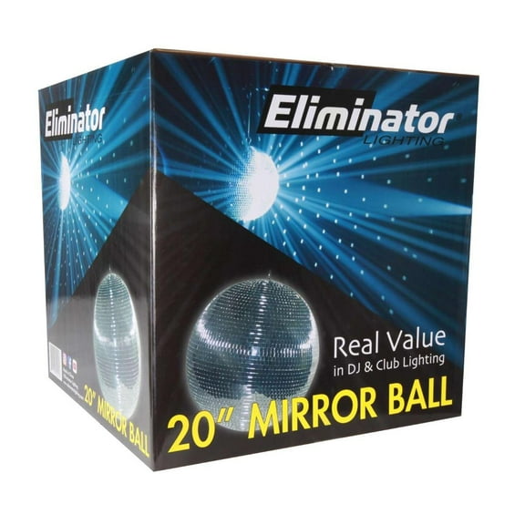 Eliminator Lighting EM20 20in Disco Mirror Ball w/ Hanging & Motor Ring (2 Pack)