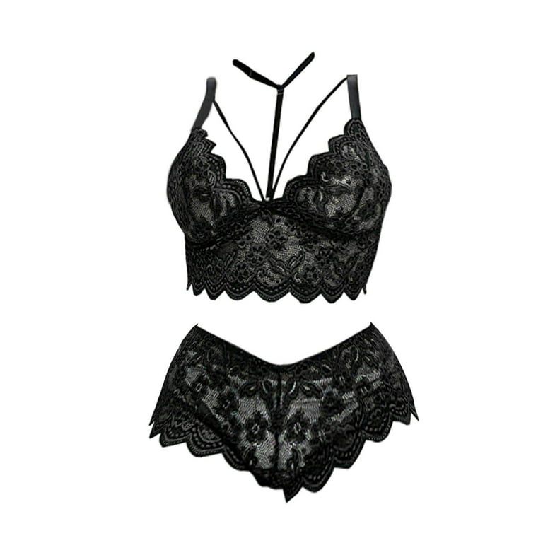  Vs Lingerie Large Womens Underwear Set Lace Underwear and Underwear  Set Strap Satin Underwear for Women Full Coverage Black: Clothing, Shoes &  Jewelry