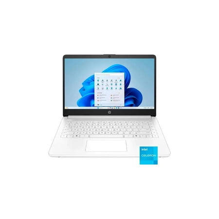 New HP 14 inch Touchscreen Laptop Intel Processor N4500 4GB 64GB eMMC Snowflake White Windows 11 Home S