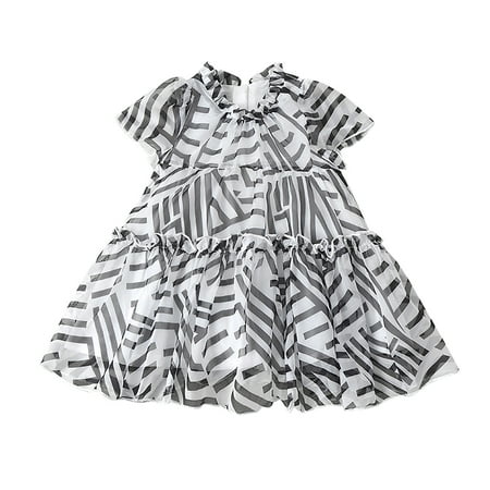 

Toddler Dresses 5t Toddler Girls Dress Summer Short Sleeve Fashion Floral Prints Small Fresh Style Dress Princess Dress Casual Dress