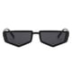 thumbnail image 2 of Prettyia Sunglass Mujer Retro Plástico Irregular Marco Gafas Sombras Marco negro jinwen Gafas de sol rectangulares para mujer, 2 of 6