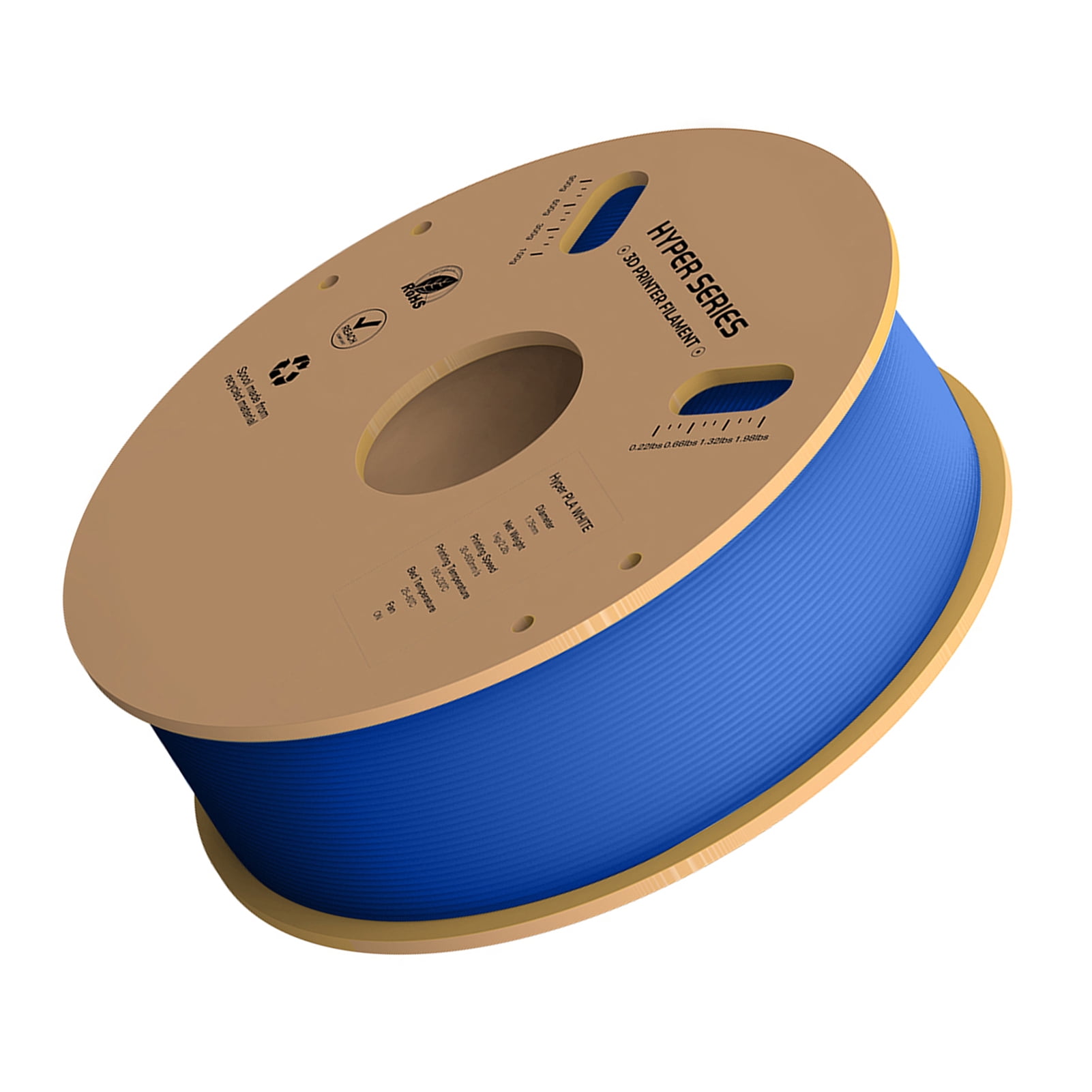 1.75mm  Hyper PLA  Filament 1.75mm High Fluidity High Speed 3D Printing Material Stable Extrusion Spool Dimensional 1KG2.2lb Accuracy +/-0.03mm Standard 1 Roll - Grey