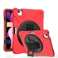 thumbnail image 2 of KIQ iPad Air 10.9 Pro 11 1st 2nd 3rd Gen Case, Heavy Duty Shield Hand/Palm Grip Strap Shoulder Strap Sling for Apple iPad Air 4 / 5 Pro 11 2018/2020/2021 [Shield Red], 2 of 9