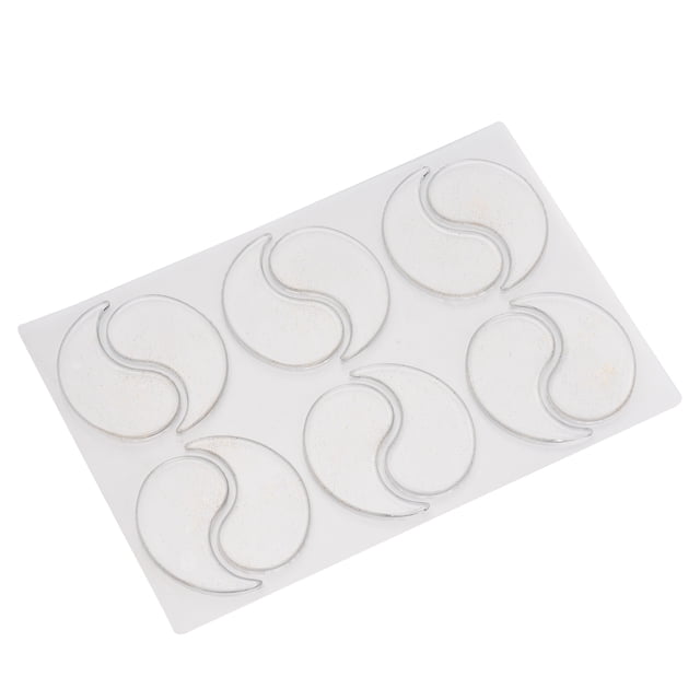 Graflsoa Patchs pour les Yeux Pailletés pour Rides - 6 Paires, Silicone, Transparent, Tous Types de Peau, Modèle 2 (7x4.3cm)