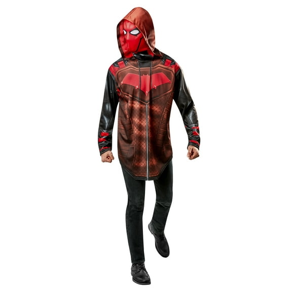 RUBIES II Red Hood Fancy-Dress Costumes for Adults with Hooded Costume Top & Fabric Mask for Adults