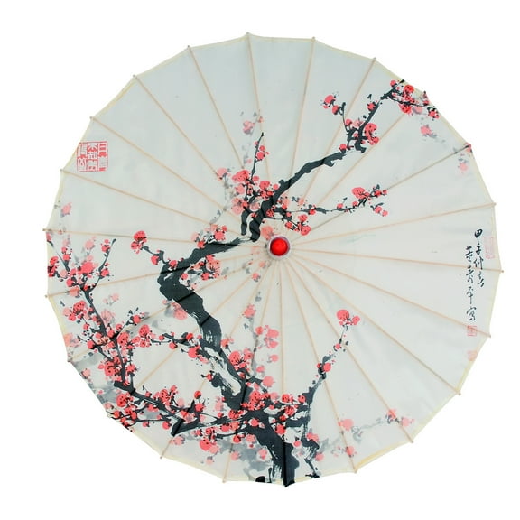 Handmade Parasol Bamboos Silk Umbrella with Designs for Rain or Sun Protections Silk Cultural Festival Umbrella