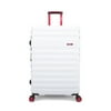 iFLY Hardside Luggage Spectre 28 Inch Checked Luggage, White/Navy
