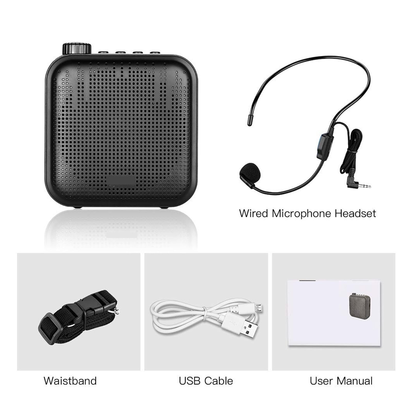 Voice Amplifier Megaphone Mini Audio Speaker With Microphone Rechargeable Ultralight Loudspeaker For Teachers ,Powerful Sound
