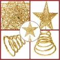 thumbnail image 2 of ABCISI 10 Inches Christmas Tree Star, Xmas Tree Topper Glittered 5 Point Star, Treetop for Christmas Tree Ornament, Indoor Party Home Decoration Glittered Tree-top Star (Gold), 2 of 7