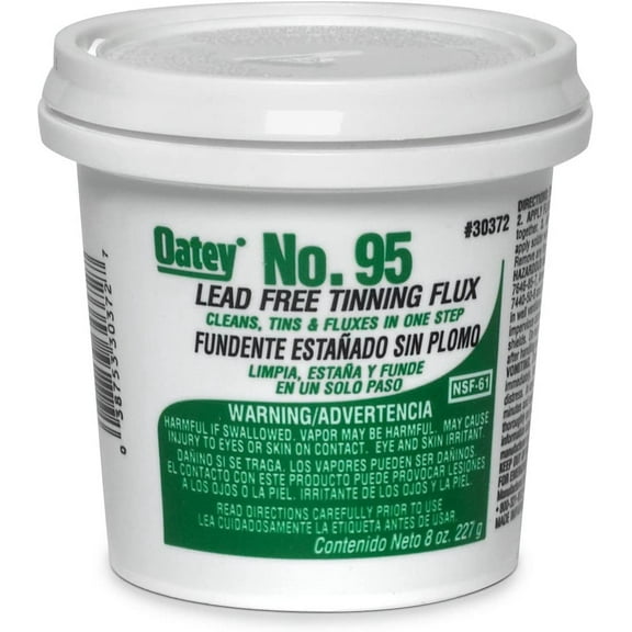 Oatey Lead-Free Tinning Flux Powder - Petroleum, Gray, 8 Oz - Pack of 12