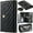 Black, variant on for iPhone 17 Pro Crossbody Wallet Style Leather Phone Case Purse Bag, Classic Rhombus Plaid Triple-Fold Flip Cover, Multi Card Holder Slot Magnetic Closure Hand Lanyard Shoulder Strap