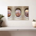 thumbnail image 2 of Elephant Stock Retro Airplane Windows Wall Art - Horizontal Canvas Wall Art - Living Room Wall Decor - Transportation Canvas - Beige And Purple Decor - 12" x 8", 2 of 8