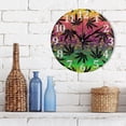 thumbnail image 3 of Grunge Leaves Wall Clock Round Vintage Silent Non Ticking Battery Operated Accurate Arabic Numerals Design Decorative for Home Kitchen Living Room Bedroom 10 Inch, 3 of 5
