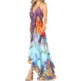 thumbnail image 3 of Sakkas Lizi Womens Maxi High-low Halter Handkerchief Long Dress Beach Party - ONT85-Turq - One Size, 3 of 5