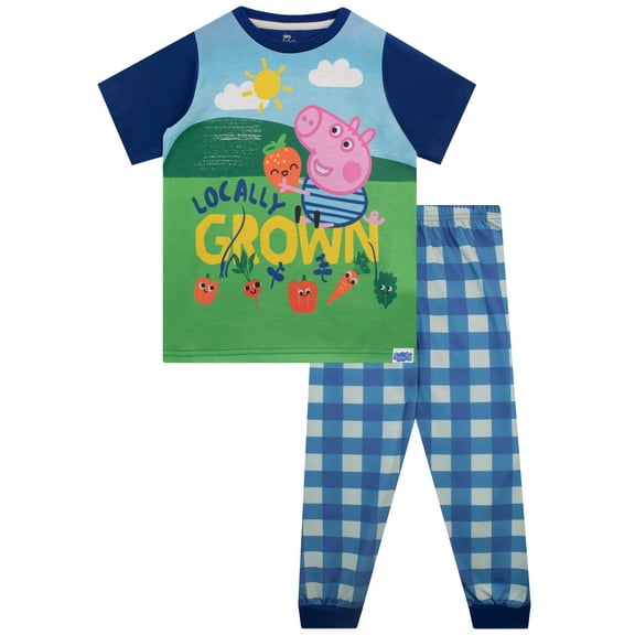 Peppa Pig Boys George Pig Short Sleeve Pajamas Sizes 2T-8