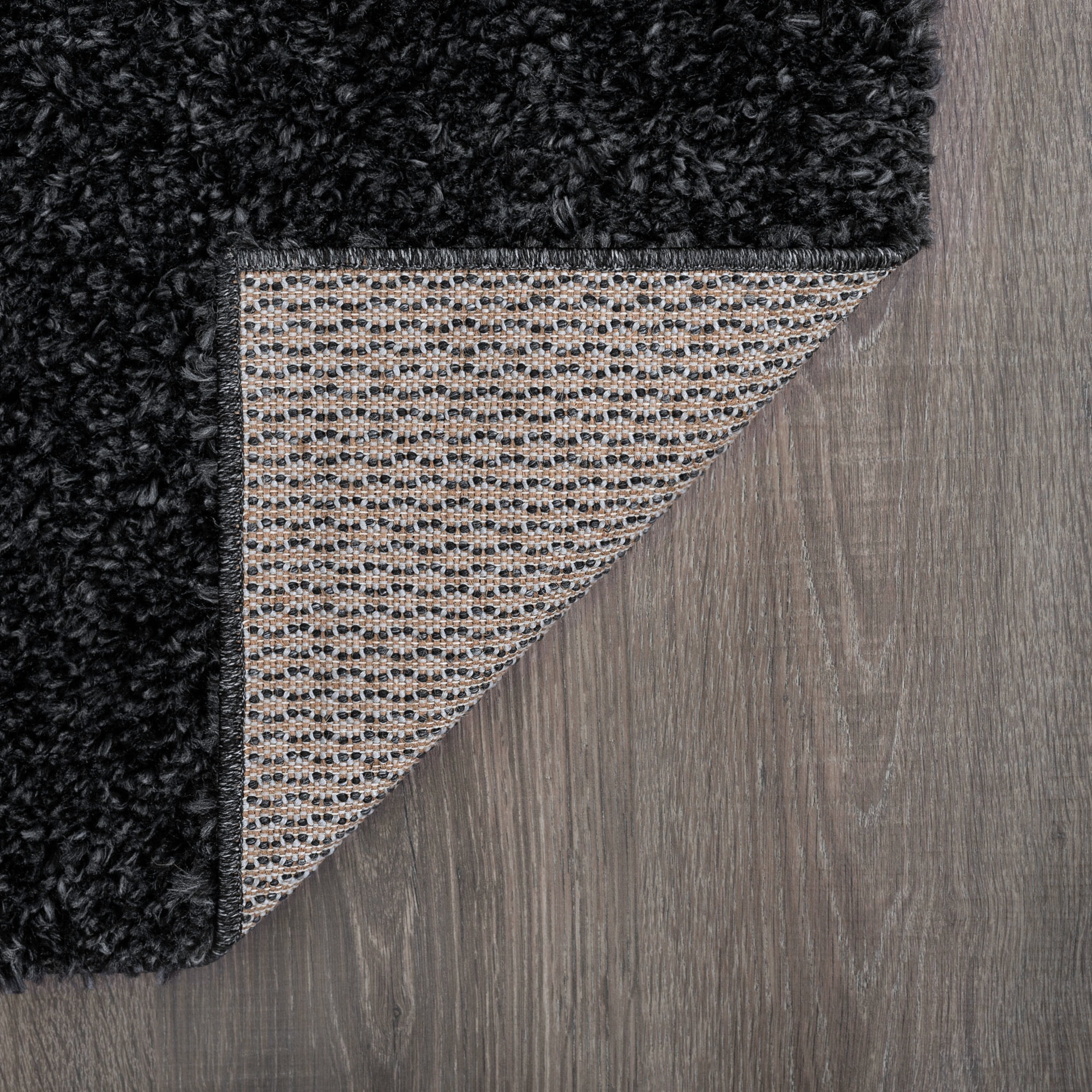 Bliss Rugs Transitional Solid Color 2' x 3' Dark Gray Polypropylene Indoor Area Rug, 2' x 3'