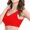 1290#Red, variant on Padded T Shirt Bras for Women Women's Solid Daily Casual Double Layer Seamless Sports Back Support Large Bra Underwire T-shirt Bra Padded Bralettes for Women Sexy