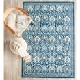 thumbnail image 3 of SAFAVIEH Evoke Milica Floral Bordered Area Rug, Blue/Ivory, 5'1" x 7'6", 3 of 6