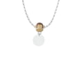 thumbnail image 2 of Delight Jewelry Acrylic 1/2" Disc Imitation Pearl Mia Monkey Charm Necklace, 2 of 4