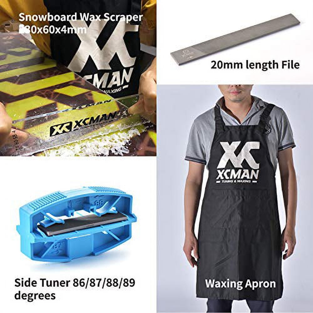 Winterial Snowboard and Ski Tuning Kit, with Iron, All-Temp Snowboard Wax,  Angled Edge Tuner File, PTEX Rods and Wax Apron