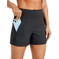 thumbnail image 1 of Shorts CRZ YOGA de tiro medio con elasticidad, bolsillos con cierre de 4" para senderismo, 1 of 6