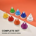 thumbnail image 2 of Desk Bells for Kids, 8 Note Diatonic Hand Bells, Rainbow Music Handbells Table Bell Musical Percussion Instrument, 2 of 7